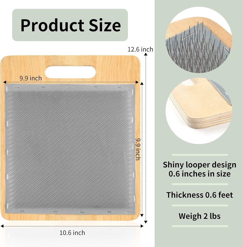 WANGDEFA Wool Blending Board Carding Brush Set with Board and Brush for Rolags - Image 2